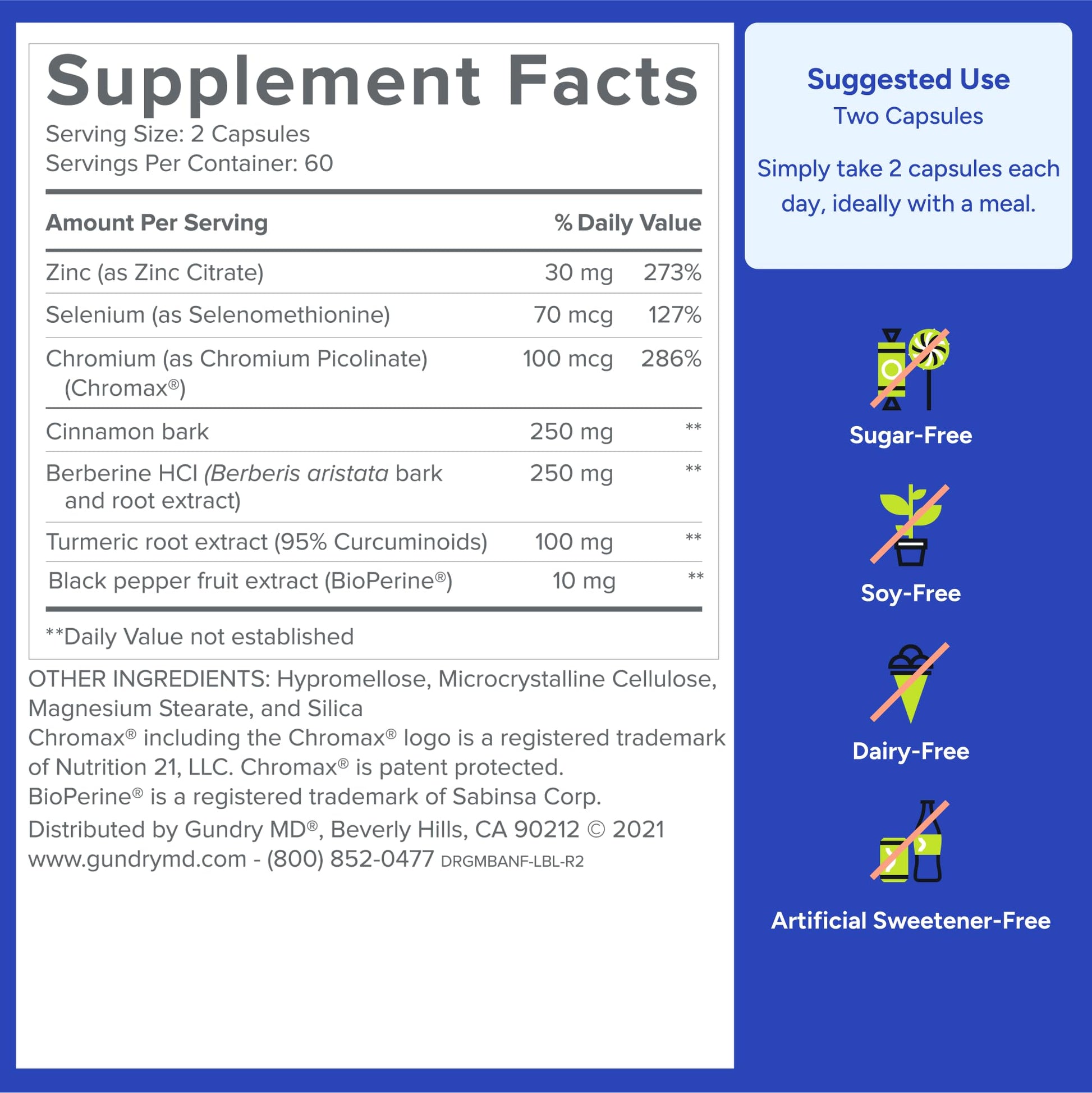 Gundry MD® Metabolic Advanced Nutrient Blend with Berberine to Support Healthy Metabolism, 120 Count Gundry MDBuy Supplements Australia