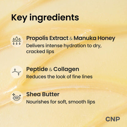 CNP Honey Lip Butter - Propolis Lipcerin™ 01 Original, Hydrating Overnight Manuka Lip Balm & Mask, 12hr Long-Lasting Moisture, Stocking Stuffers, Gifts for Women, 0.5 fl.oz. CNPBuy Supplements Australia