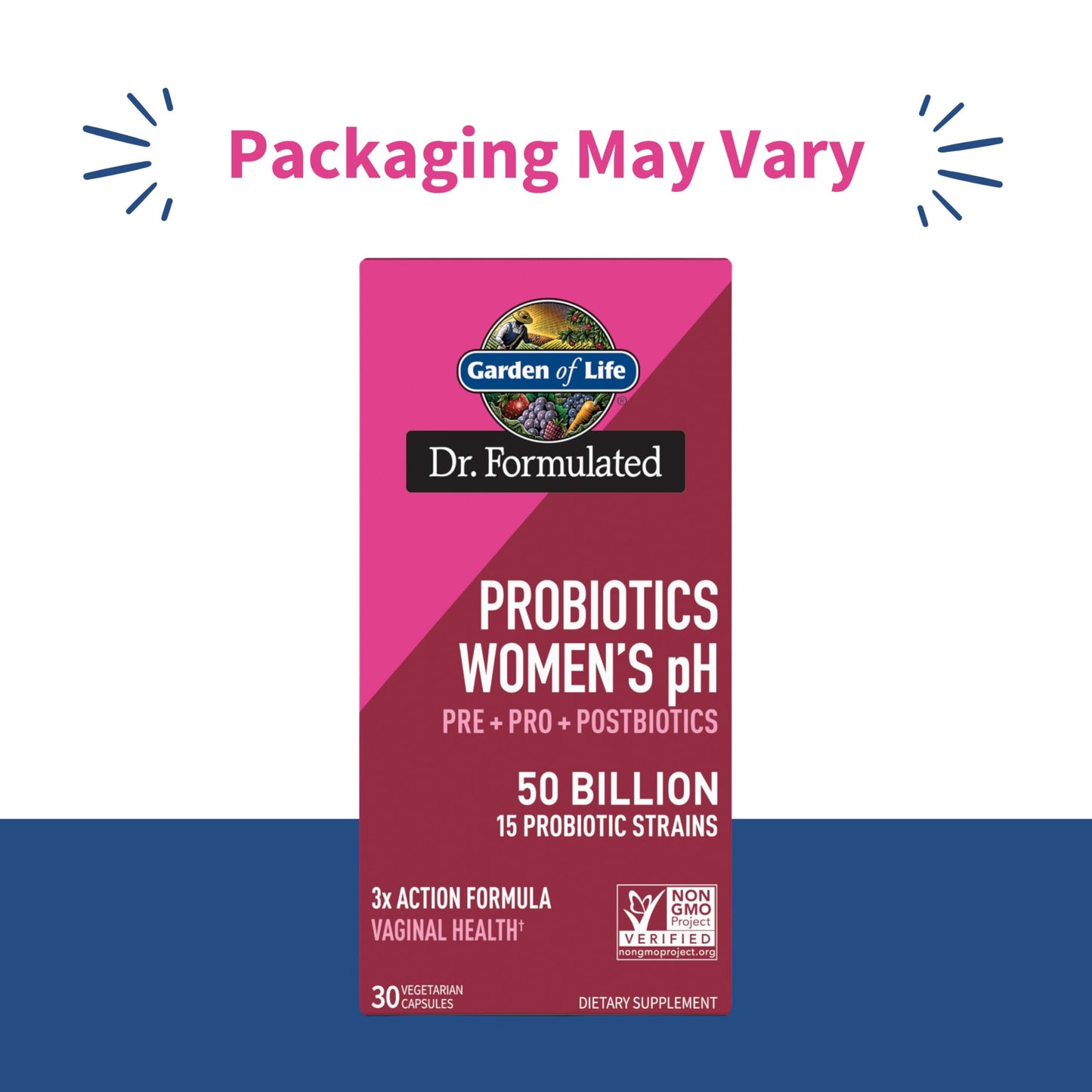 Garden of Life Dr Formulated Once Daily 3-in-1 Complete Prebiotics, Postbiotics & Probiotics for Women, PRE + PRO + POSTBIOTIC Supplement for Women’s Digestive