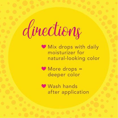 Jergens Natural Glow Instant Sun Drops, Sunless Tanning for Face and Body, Instant Sun Bronzing Drops, Oil Free, 1 Fl Oz