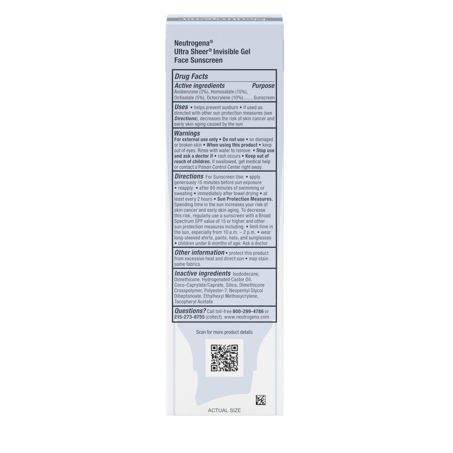 Neutrogena Ultra Sheer Invisible Gel Face Sunscreen SPF 40, Facial Sunscreen & Moisturizer