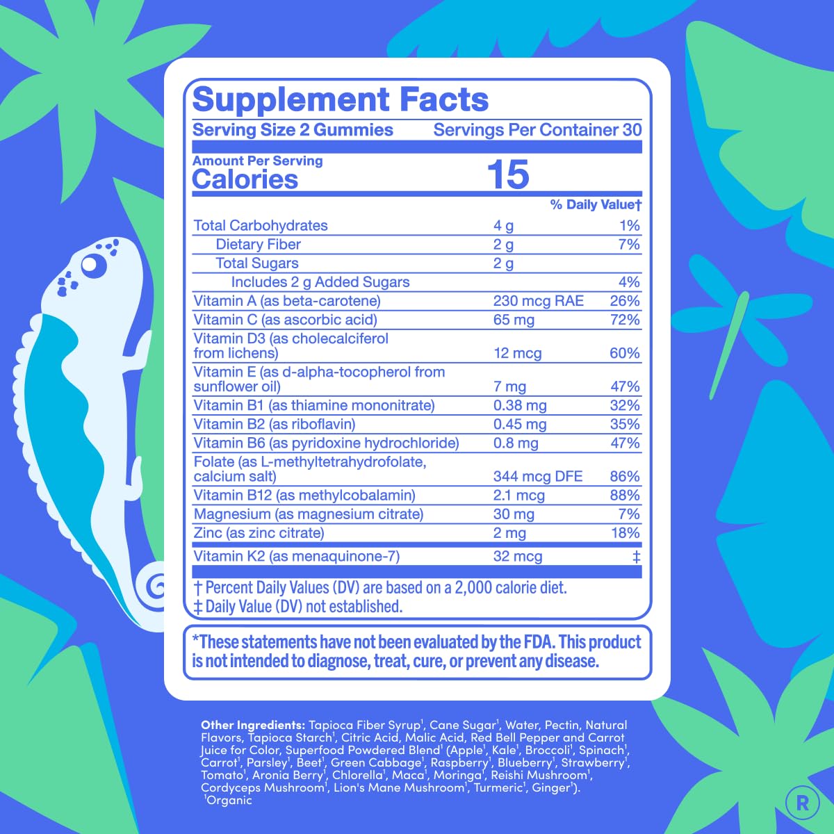 FIRST DAY Vitamins for Teens - Teen Multi Vitamins for Girls & Boys 12-17, Organic Fruit & Veggie Blend - 12 Key Nutrients: Vitamins A