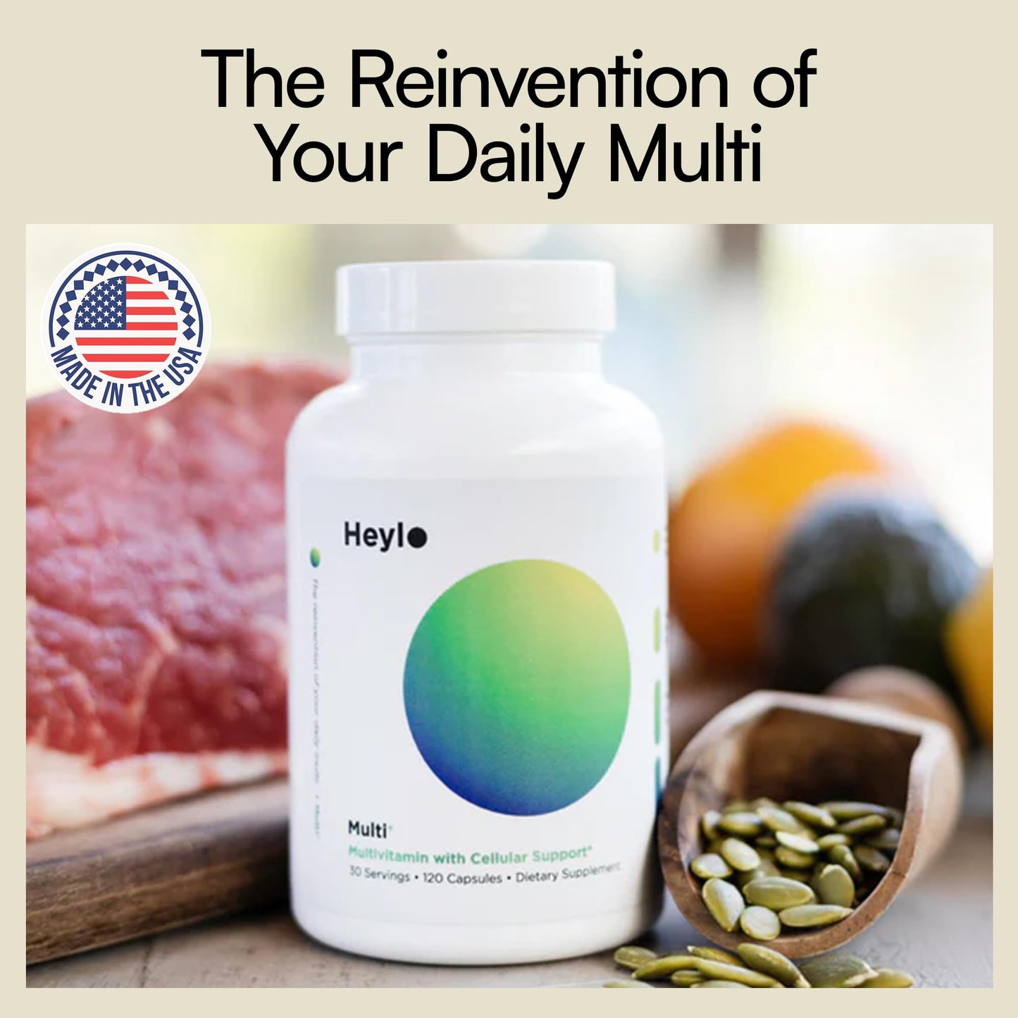 Heylo Multi+ Advanced Multivitamin Supplement – Boosts Energy, Enhances Immune Support, Provides Antioxidant Protection, Promotes Detoxification