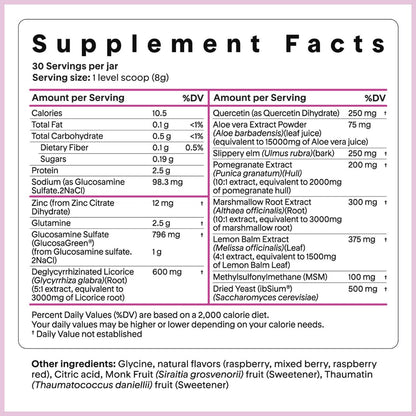 Goodness Lover Gut Soothe & Glow, Gut Digestive Support Supplement with L-Glutamine Powder and MSM, Support Bloat Relief, with Aloe Vera, Slippery Elm, Lemon Balm, 30 Servings Goodness Lover buy supplements Au