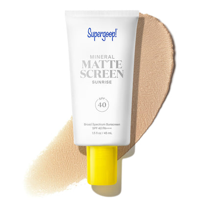Supergoop! Mineral Mattescreen (SPF 40) - 45 mL - Mineral, Oil-Free Broad Spectrum Sunscreen - Smooths Skin’s Appearance