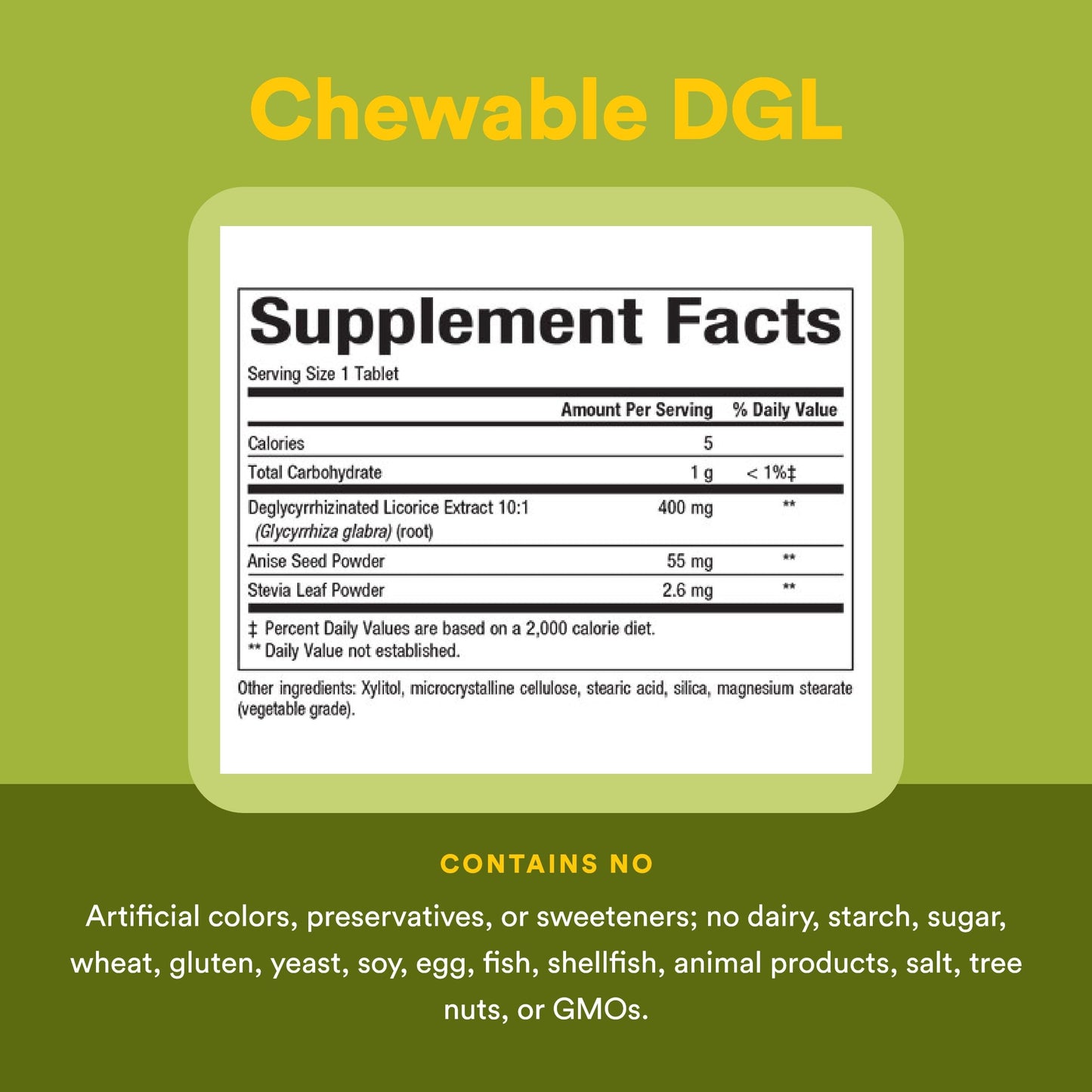 Natural Factors DGL Chewable - Digestive Support Supplement with Licorice Root Extract - Chewable Tablets Support Stomach Lining & Health - Non-GMO & Gluten-Free