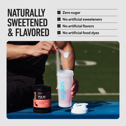 LEGION Pulse Pre Workout Supplement - All Natural Nitric Oxide Preworkout Drink to Boost Energy, Creatine Free, Naturally Sweetened, Beta Alanine, Citrulline, Alpha GPC (Fruit Punch) LEGION buy supplements Au
