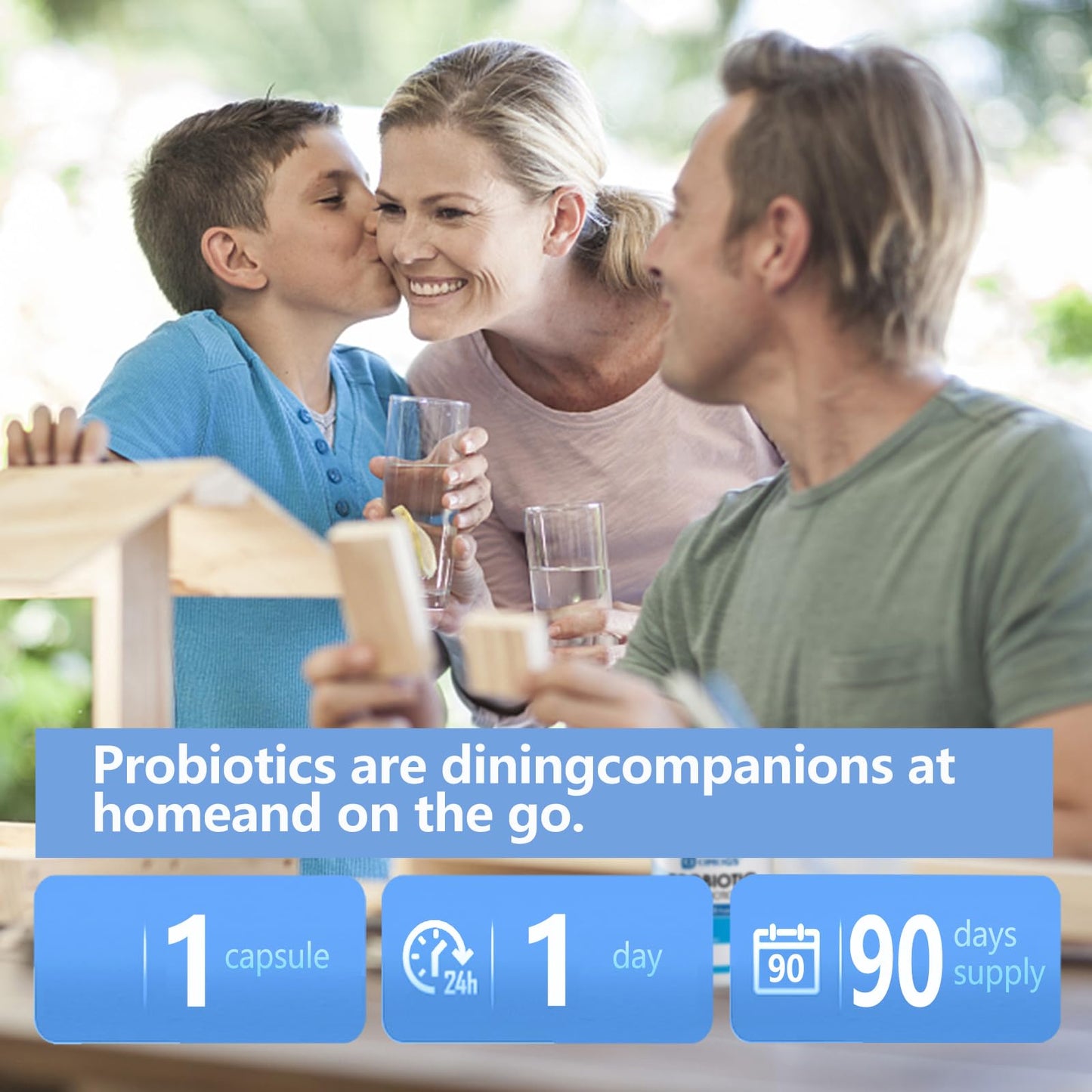 OMOGS Probiotics 180 Billion CFUs 18 Strains, 3 Prebiotics, Helps Digestive, Gut Health, Immune, Supports Occasional Constipation, Diarrhea & Gas