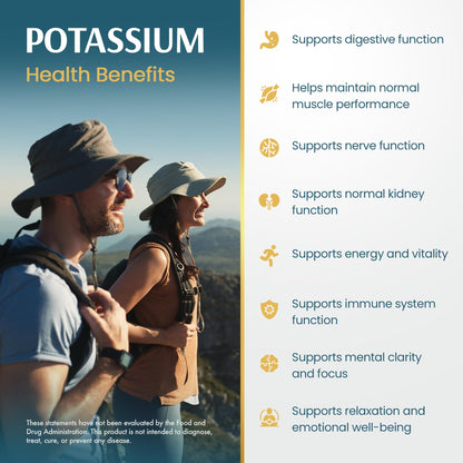 Vykee Nutrition Potassium Citrate Capsules - Supplements for Electrolyte Balance, Muscle & Heart Health - Vegan, Non-GMO,
