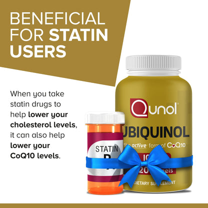 Qunol 100mg Ubiquinol, Powerful Antioxidant for Heart & Vascular Health, Essential for Energy Production