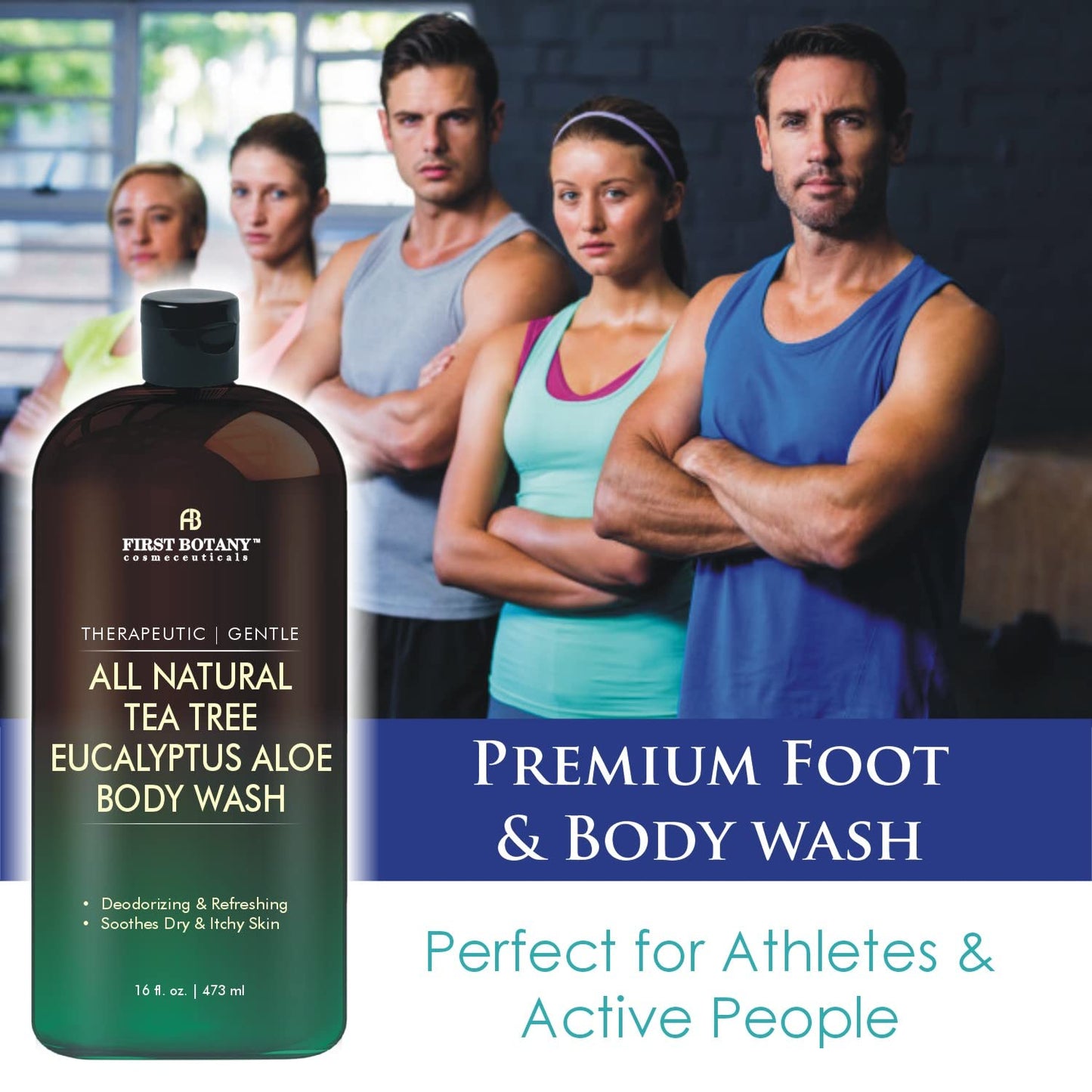 First Botany, ALL Natural Body Wash - Fights Body Odor, Athlete's Foot, Jock Itch, Nail Issues, Dandruff, Acne, Eczema