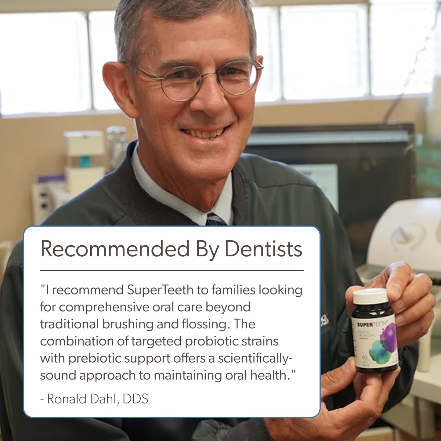 SuperTeeth Oral Probiotics for Mouth Bad Breath & Cavities, Oral Defense Dental Probiotic to Support Healthy Teeth & Gums, Lactobacillus Reuteri