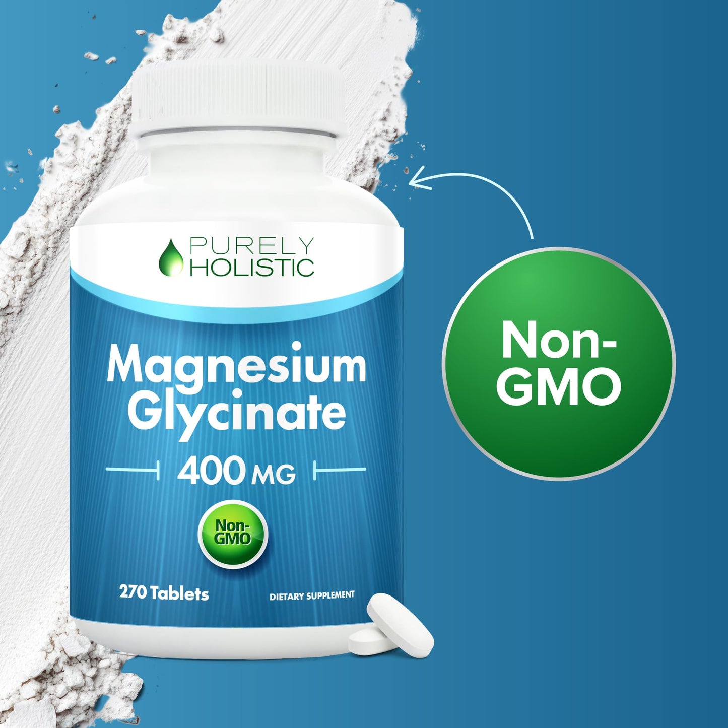 Magnesium Glycinate 400mg | 4+ Month Supply | Sleep, Relaxation & Muscle Support | High Absorption Chelated Magnesium Supplement for Women & Men | Gentle on Digestion | Vegan | 270 Tablets Purely Holistic buy supplements Au