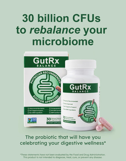 GutRx Balance – Probiotics for Women & Men with Akkermansia Probiotic & Christensenella, Alternative for Gut Health with Lactobacillus Plantarum,
