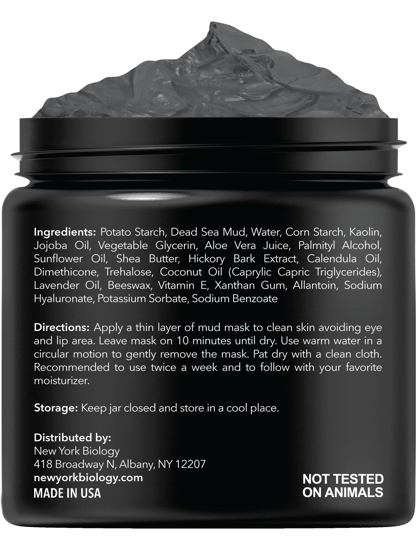 New York Biology Dead Sea Mud Mask for Face and Body | Spa Quality Pore Refiner for Oily Skin | Natural Skincare for Women & Men