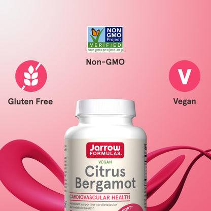 Jarrow Formulas Citrus Bergamot Supplement 500 mg - 120 Servings (Veggie Caps) - Antioxidant Support for Cardiovascular & Metabolic Health - Dietary Supplement