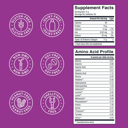 Live Conscious Collagen Powder Hydrolyzed Collagen Peptides Type I & III - Keto & Paleo Friendly - Unflavored - 20 Servings, 7.8 oz
