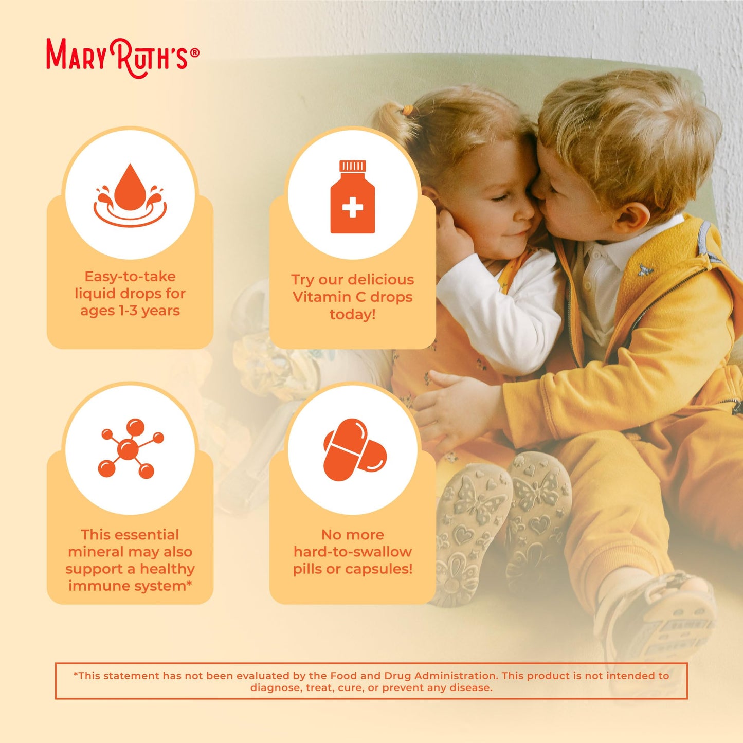MARYRUTH'S Organic Toddler Vitamin C Drops for Immunity | Ages 1-3 Years | 15 mg Per Serving | Vitamin C for Immune Support & Overall Health | Vegan | Sugar Free