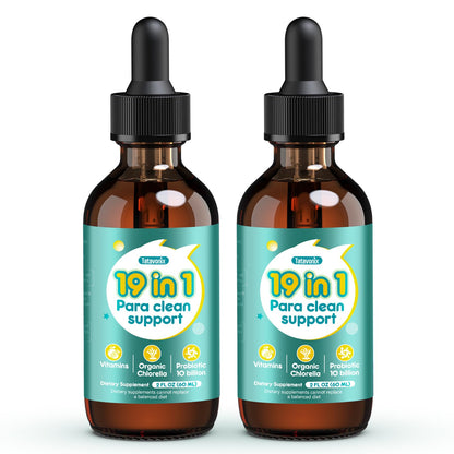 Tatavonix 19 in 1 Herbal Gut Cleanse Drops – Wormwood, Black Walnut, Chlorella 250mg, 10B Probiotics, Clove & Oregano – Liquid Detox Support for Adults & Kids, Alcohol-Free, 4oz TatavonixBuy Supplements Australia