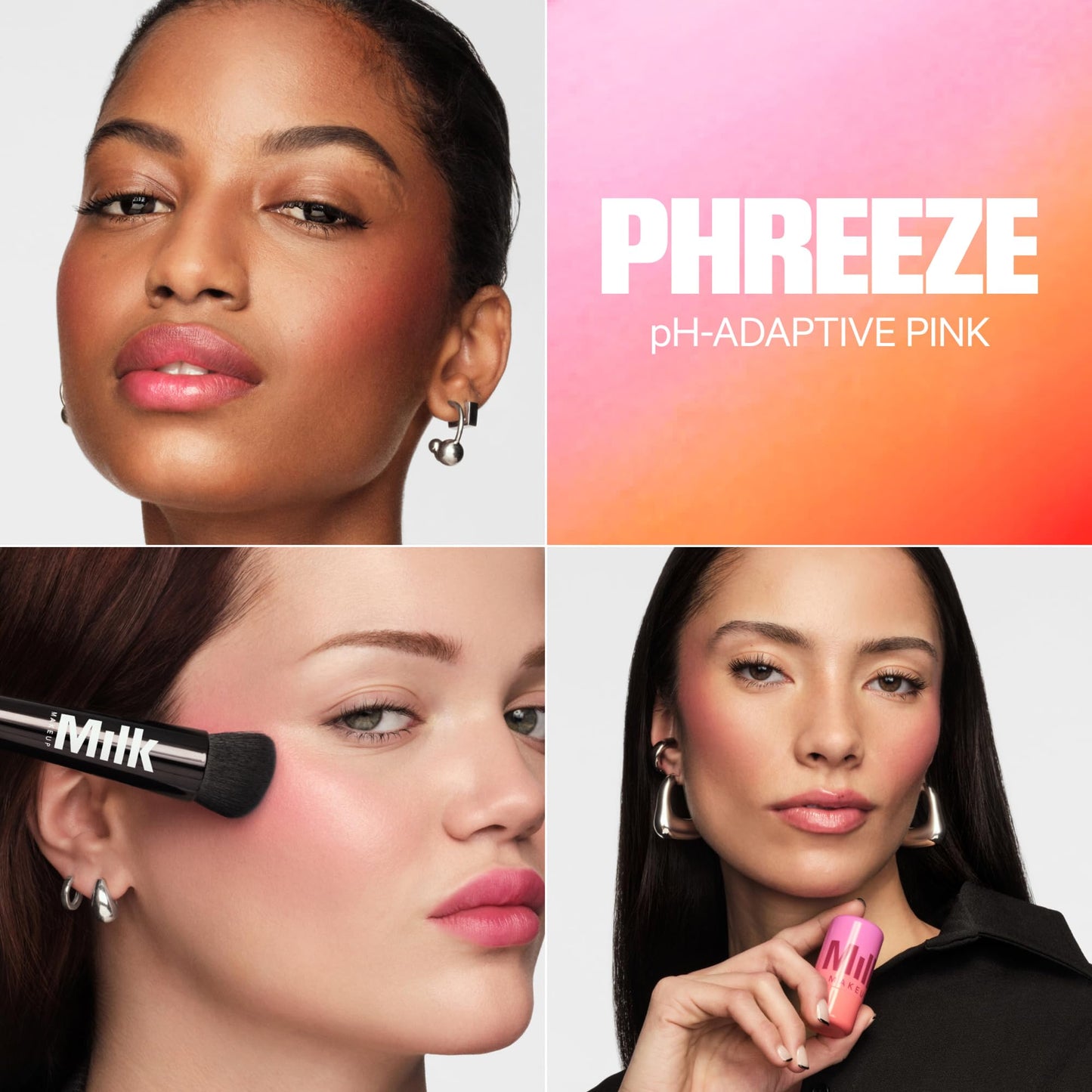 Milk Makeup Skincare Jelly Gift Set – Hydrating + Brightening Face Serums and Blush + Lip Stain in pH-Adaptive Pink – Two Full Size Serum Sticks .21oz + Travel-Friendly Jelly Tint (pHreeze) .17oz