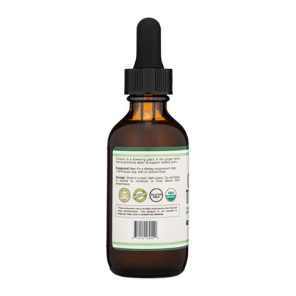 Turmeric Curcumin with Black Pepper Drops - Organic Turmeric Supplement Drops 1,180mg - 2FL OZ, 60 Servings (with Black Pepper Seed, Ginger, Rosemary, and Sage)