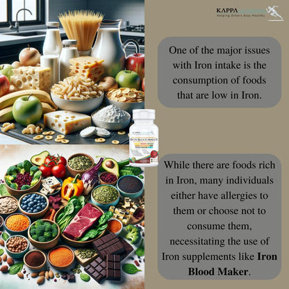 KAPPA NUTRITION Iron 26mg, Vitamin C & Orange 150mg, Folate 667mcg DFE, Vitamin B12, Beetroot, Brewers Yeast, Broccoli & MCT Oil 9 in 1 Advanced Complex (60 Capsules) KAPPA NUTRITIONBuy Supplements Australia