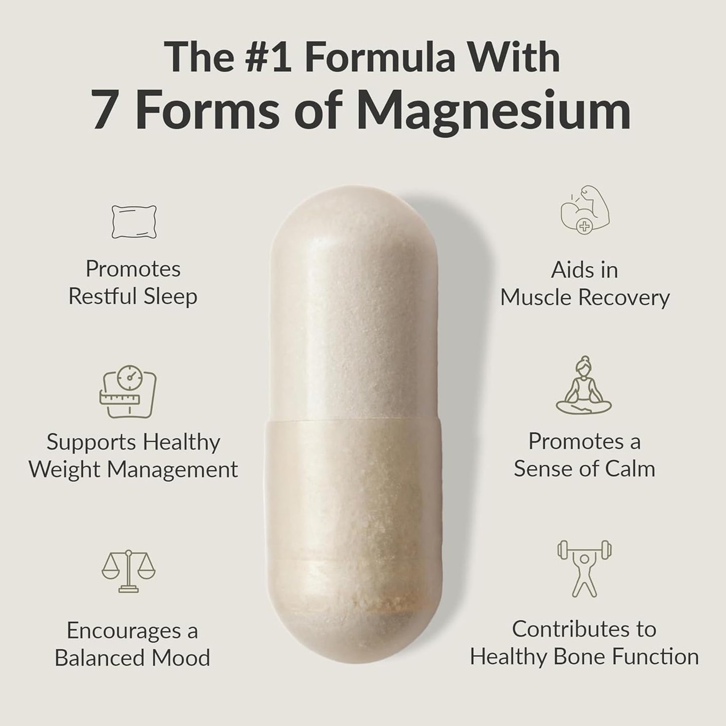 BIOptimizers Magnesium Breakthrough Supplement with 500mg - 7 Forms of Magnesium: Glycinate, Malate, Citrate, and More - Natural Support for Sleep and Cognitive Function -60 Capsules- Calming Vitamins BIOptimizersBuy Supplements Australia