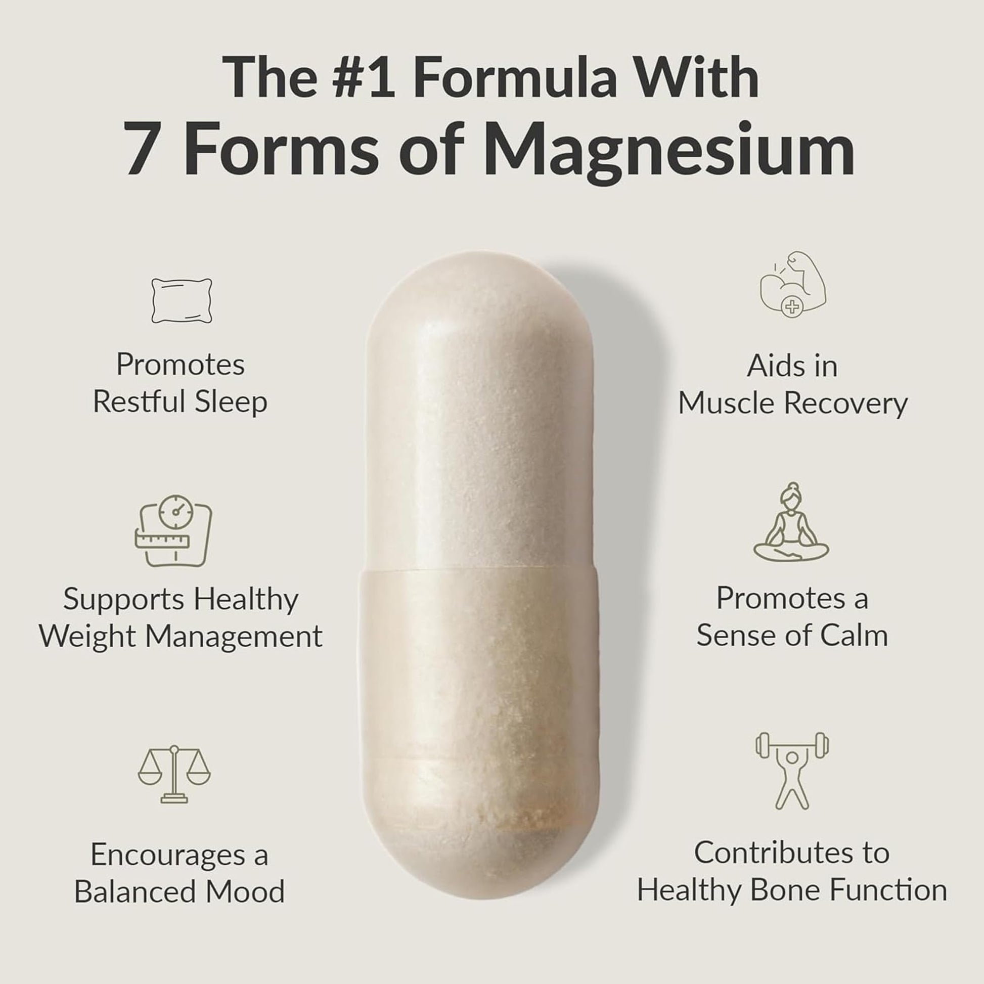 BIOptimizers Magnesium Breakthrough Supplement with 500mg - 7 Forms of Magnesium: Glycinate, Malate, Citrate, and More - Natural Support for Sleep and Cognitive Function -60 Capsules- Calming Vitamins BIOptimizersBuy Supplements Australia