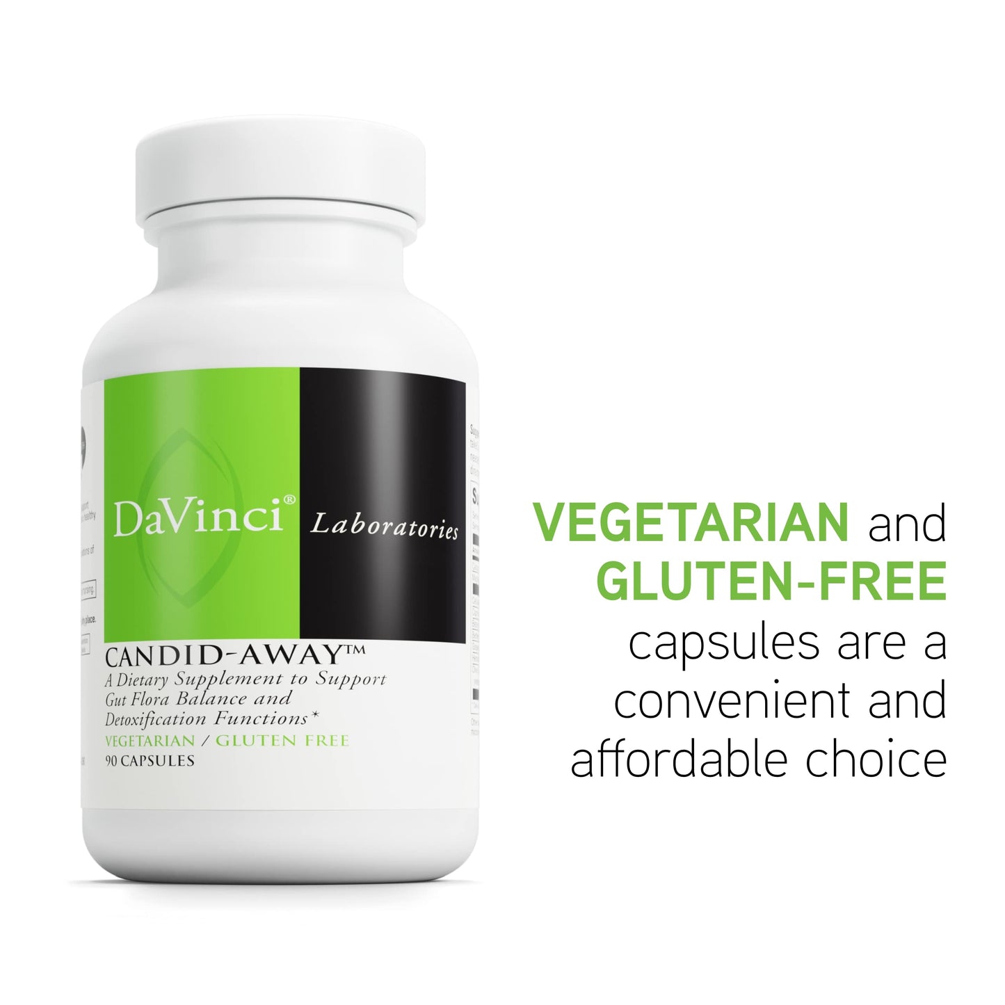 DAVINCI Labs Candid-Away - Digestive Gut Health Support, Immune System Support with Digestive Enzymes, Calcium, Magnesium & More* - 90 Vegetarian Capsules (30 Servings) DAVINCIBuy Supplements Australia