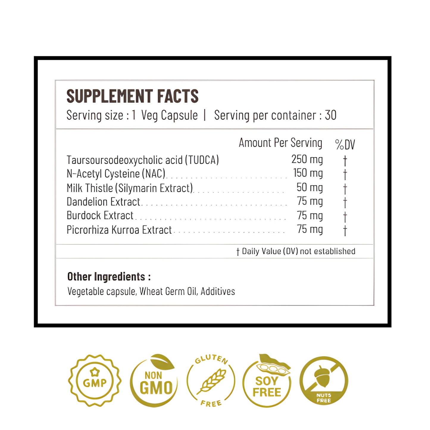 Onpharno TUDCA Advance – 250mg TUDCA, NAC, Milk Thistle, Dandelion, Burdock & Picrorhiza Extract – 30 Liquid-Filled Veg Capsules