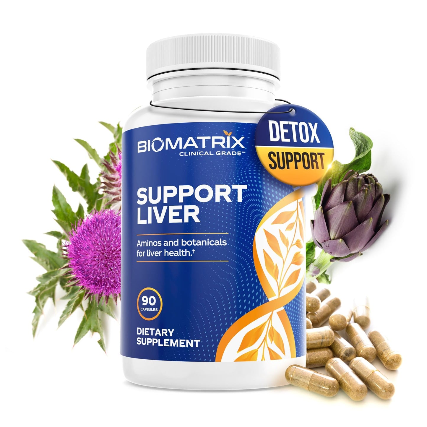 BioMatrix Liver Cleanse Detox & Repair, Artichoke Extract Liver Health Formula, Liver Supplement with Milk Thistle, Taurine, Methionine