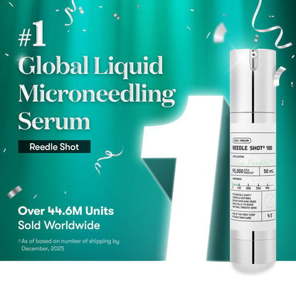 VT COSMETICS CICA Reedle Shot 100, Spicule Microneedling Serum for Pore Care & Exfoliation, Exosome, Centella Asiatica for Glass Skin