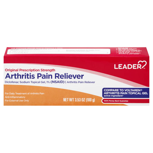 Leader Arthritis Pain Relief Gel, Original Prescription Strength, Diclofenac Sodium Topical Gel 1%, for Adults, Both Men & Women, and Children 12+, Compare to Voltaren, 3.53 Oz LeaderBuy Supplements Australia