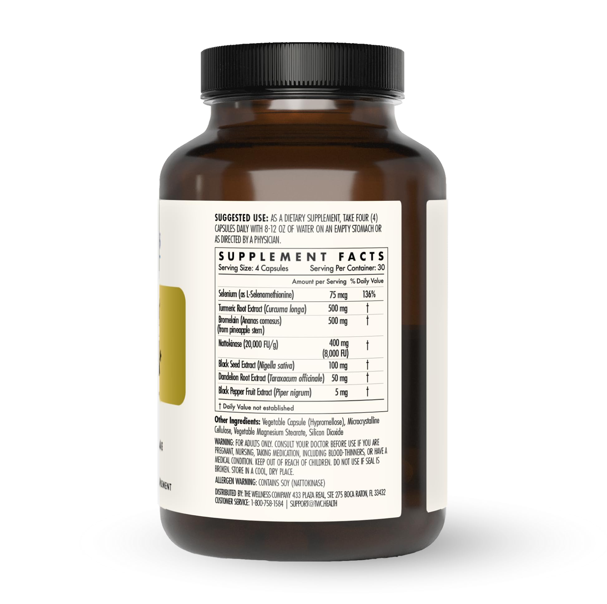 The Wellness Company Ultimate Spike Detox – Dr. McCullough Designed - 3-in-1 Nattokinase, Turmeric, & Bromelain Extra Strength | 120ct (1 Month Supply) The Wellness CompanyBuy Supplements Australia