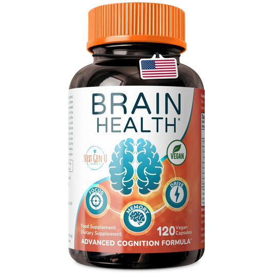 Brain Supplement - 120 Vegan Capsules - Dietary Nootropic May Help Memory, Cognitive Function & Focus - Formulation with Amino Acids, Polyphenols & B Vitamins - for Women, Men & Seniors - by NextGenU NGU Next Gen UBuy Supplements Australia