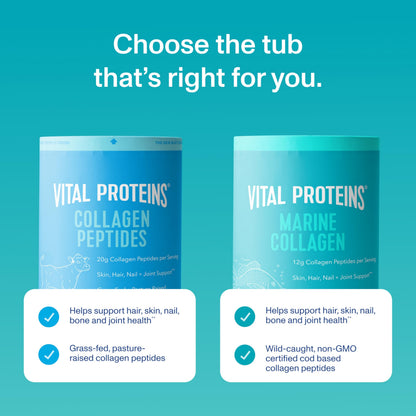 Vital Proteins Marine Collagen Peptides Powder Supplement for Skin Hair Nail Joint - Hydrolyzed Collagen - 12g per Serving - 7.8 oz Canister Vital Proteins buy supplements Au