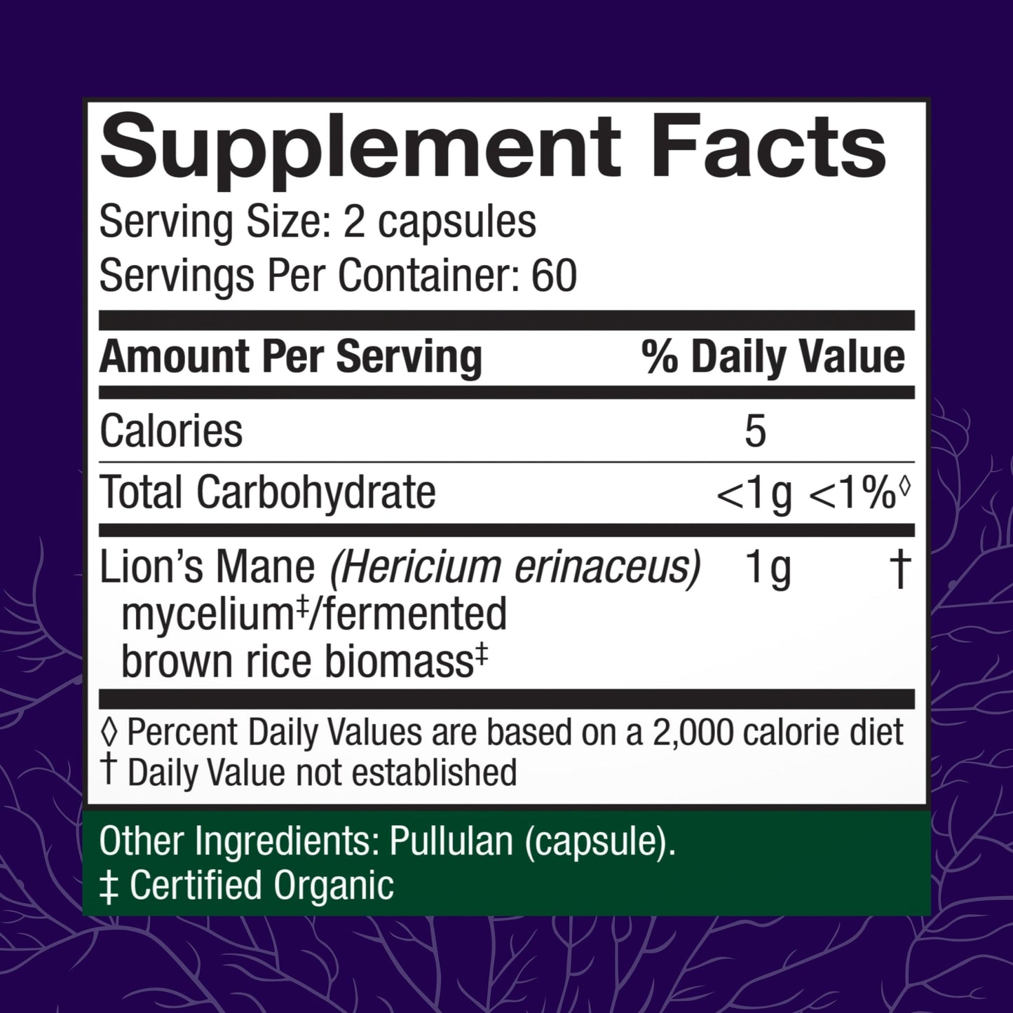Host Defense Mushrooms Lion's Mane - Supplement Capsules for Brain Health Support - Mushroom Support for Focus & Memory Function