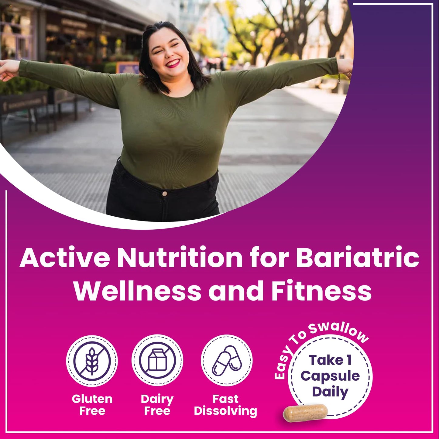 ProCare Health Bariatric Multivitamin 45mg Iron – Once Daily Capsule for Gastric Bypass, Sleeve & Post-Op Support – 90 Easy-to-Swallow Capsules