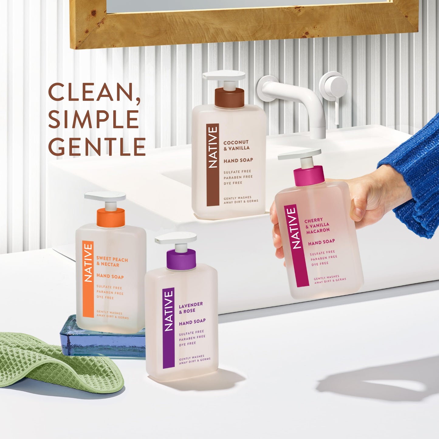 Native Liquid Hand Soap, Coconut & Vanilla Scent, Non-Drying Formula for Soft, Smooth Hands