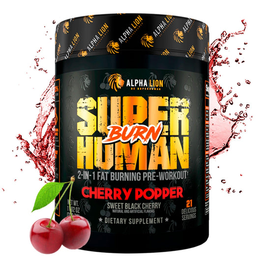 ALPHA LION Superhuman Burn – 2 in 1 Metabolism Booster Pre Workout and Thermogenic Burner for Men – Appetite Suppressant