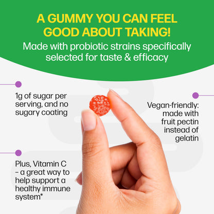 Culturelle Daily Probiotic Gummies for Women & Men, Berry Flavor, 52 Count, Naturally-Sourced Daily Probiotic