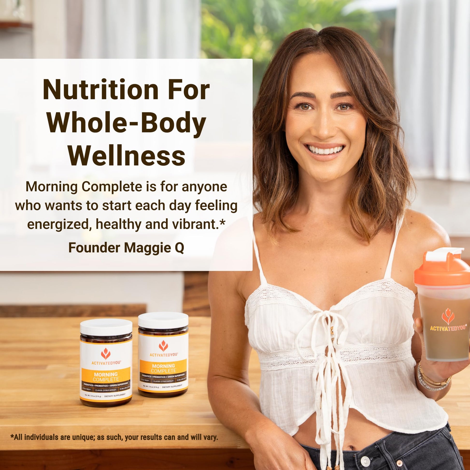 ACTIVATEDYOU Morning Complete Daily Wellness Greens Superfood Drink Mix for Gut Health w/Prebiotics, Probiotics, Antioxidants, Green Superfoods, 10 Billion CFUs, 30 Servings (Citrus) ACTIVATEDYOUBuy Supplements Australia