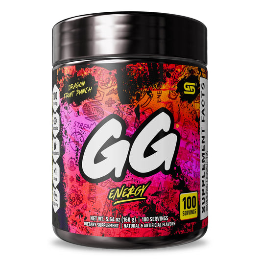 Gamer Supps GG Energy - Dragonfruit Punch (100 Servings) - Keto Friendly Gaming Energy and Nootropic Blend, Sugar Free + Organic Caffeine + Vitamins, Powder Drink Gamer SuppsBuy Supplements Australia