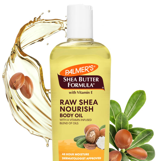 Palmer's Shea Formula Raw Shea Body Oil with Vitamin E, Deep Body Moisturizer to Soothe