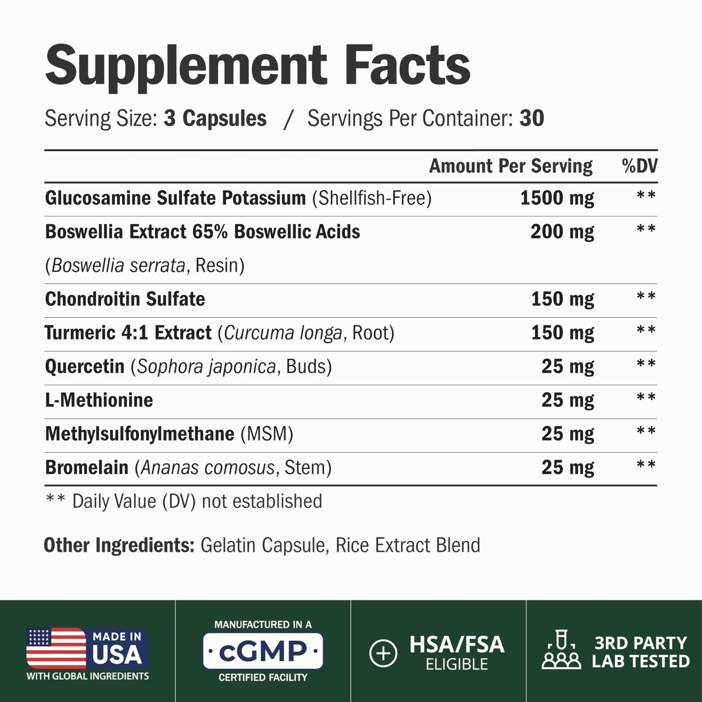 Glucosamine Chondroitin MSM – Joint Support Supplement for Women and Men with Glucosamine Sulfate 1500 mg, Chondroitin and MSM – for Cartilage, Joint Health and Flexibility – 90 Capsules Vimerson Health buy supplements Au