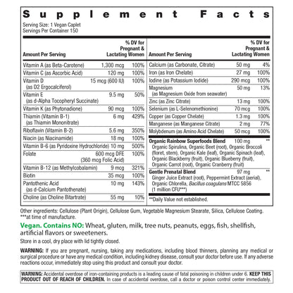 Rainbow Light Prenatal One Multivitamin Support from Conception to Postnatal, High Potency, Clinically Proven Absorption of Vitamin D, B2, Folate, Calcium