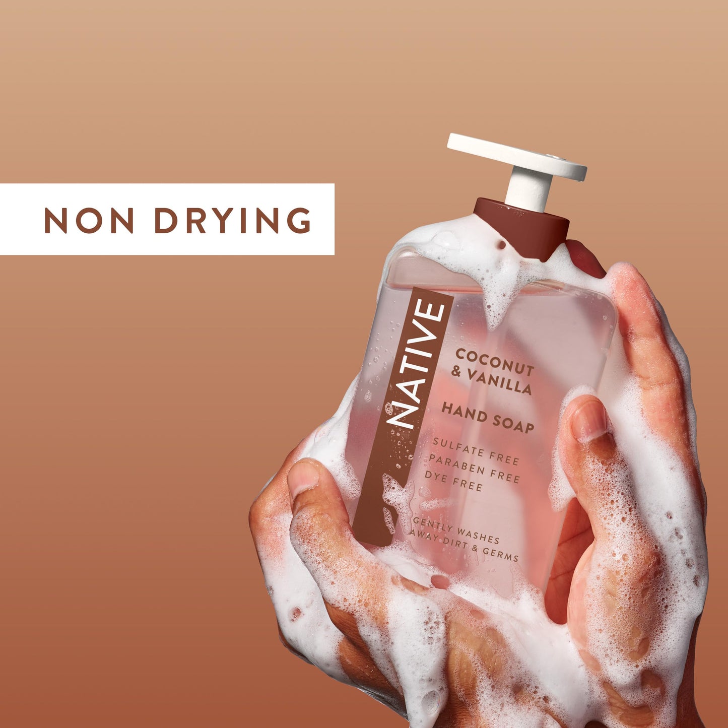 Native Liquid Hand Soap, Coconut & Vanilla Scent, Non-Drying Formula for Soft, Smooth Hands
