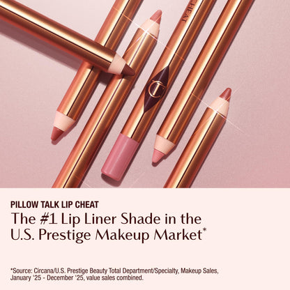 Charlotte Tilbury Lip Cheat Lip Liner Pencil - Creamy Fuller-Looking Lip Pencil with Jojoba Oil & Hyaluronic Acid - Waterproof, Smudge-Proof