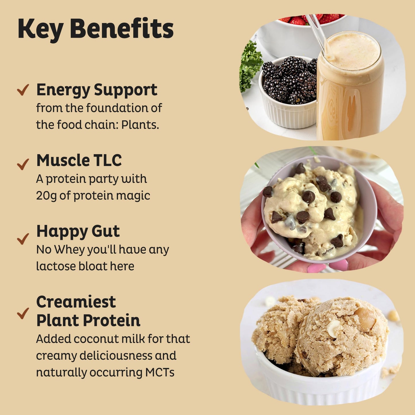KOS Vegan Protein Powder Erythritol Free, Vanilla USDA Organic - Pea Protein Blend, Plant Based Superfood Rich in Vitamins & Minerals - Keto, Dairy Free - Meal Replacement for Women & Men, 28 Servings KOS buy supplements Au