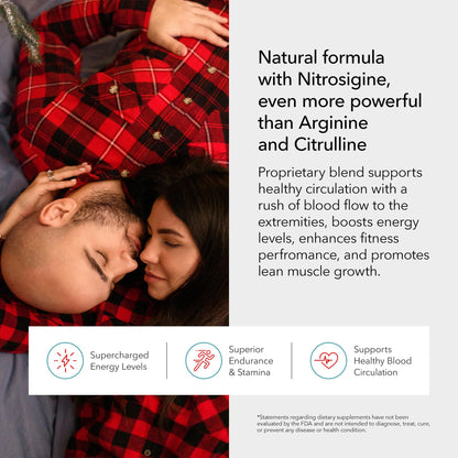Juvenon BloodFlow-7 XXXL Nitric Oxide Supplements for Men & Women - More Powerful, Longer Lasting Natural Nitric Oxide Booster with Nitrosigine® + S7® - Blood Flow & Circulation Support (1-Pack) JuvenonBuy Supplements Australia